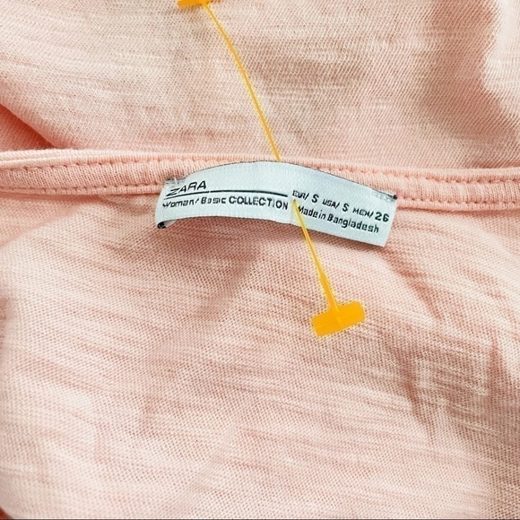 Pink Flounce Sleeve Top Ruffle Short Sleeve Blouse Size Small Casual Chic - Picture 6 of 6